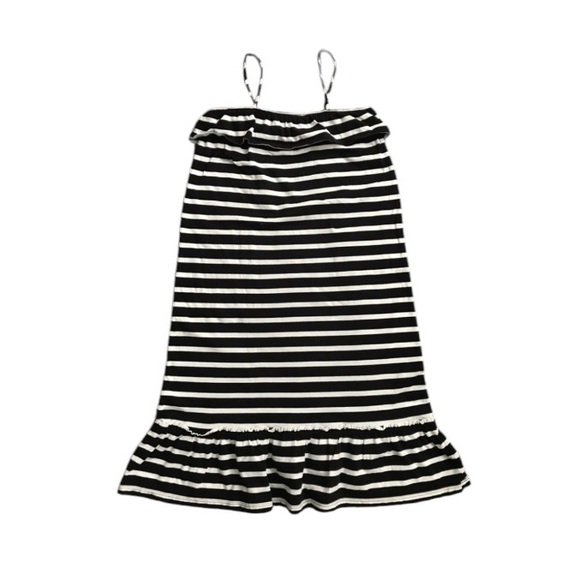 Gap Black & White Striped Ruffle Sundress - Picture 1 of 6